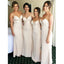 Popular Lace Top Long Elegant Spaghetti Strap Mermaid Bridesmaid Dresses, WG01