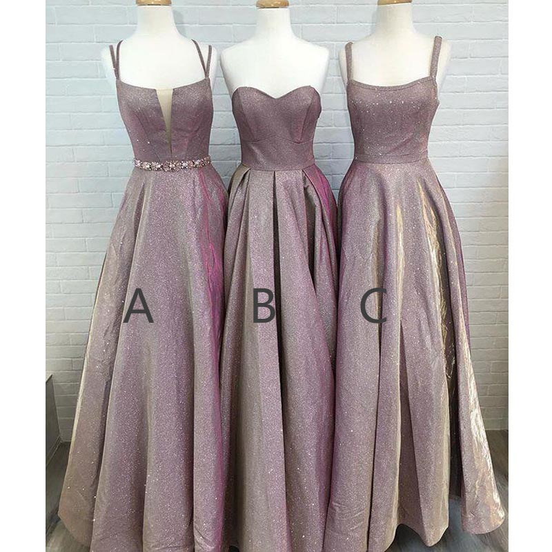 Gorgeous Mismatched Charming Long Wedding Bridesmaid Dresses, WG200 - Wish Gown