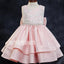 Cute Pretty Pink Sleeveless Wedding  Flower Girl Dresses, FGD009