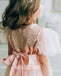 Cute A-line Sequin Blush Pink  Tulle  Wedding Flower Girl Dresses, FGD016