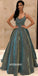 Bling Spaghetti Strap A-line Long Prom Dresses PG1183