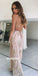 Sexy Golden Applique Split Side Long Prom Dresses PG1192