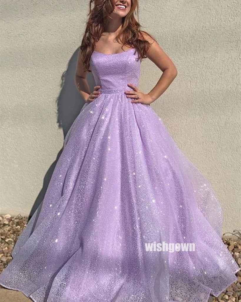 Charming Bright Spaghetti Srap Long Prom Dresses PG1203