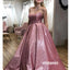 Dazzling Pink Bright Spaghetti Srap Long Prom Dresses PG1204