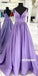 Charming Spaghetti Straps V-neck Long Prom Dresses PG1230