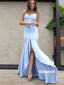 Charming V-neck Side Split Mermaid Prom Dresses PG1239