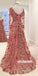 Most Popular Long Sleeves Formal A Line Cheap Flowers Long Prom Dresses, WG1121