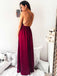 Simple Open Back Sexy Formal A Line Cheap Long Prom Dresses, SG102