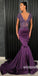 V Neck Mermaid Cap Sleeves Applique Lace Long Prom Dresses, MD1137