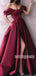 Off the Shoulder Side Split Long Prom Dresses PG1140