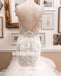 Elegant Cap Sleeve Mermaid Tulle Long Wedding Dresses WDH014