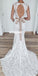 Elegant V-neck Sleeveless Mermaid Lace Dream Bridal Dresses WDH024