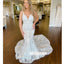 V-neck Spaghetti Strap Mermaid Dreaming Long Wedding Dress WDH045