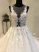 Beautiful Unique Sexy Tulle Applique Gorgeous Bridal Long Wedding Dress, WG1202 - Wish Gown