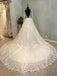 Beautiful Long Sleeves V Back Tulle Applique Affordable Long Wedding Dress, WG1204 - Wish Gown