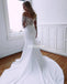 Long Sleeves Lace Mermaid Long Wedding Dresses YH1112