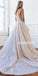 A-line Unique Applique Charming Long Wedding Dresses YH1113