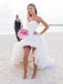 Sweetheart High Low Strapless Bridal Beach Wedding Dresses, STZ316