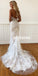 Halter Mermaid Lace Tulle Long Wedding Dresses YH1122