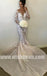 Charming Unique Long Sleeves Applique Mermaid Long Wedding Dresses, BW1512 - Wish Gown